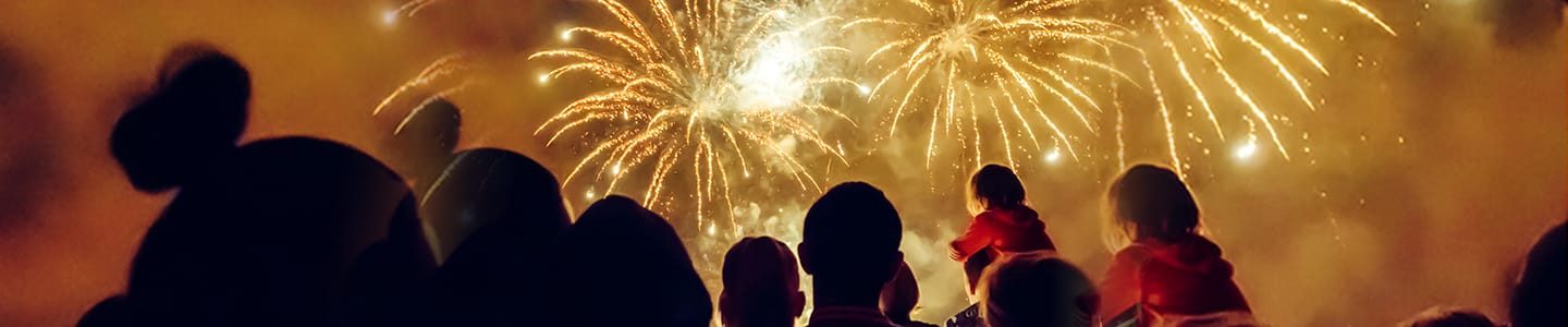 People Watching Fireworks